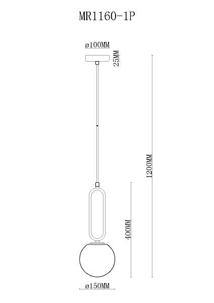 Светильник подвесной MyFar Pierre MR1160-1P