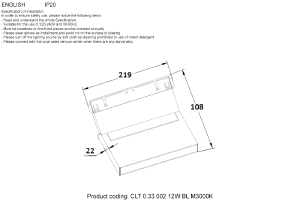 Трековый светильник Crystal Lux SPACE CLT 0.33 002 12W BL M3000K