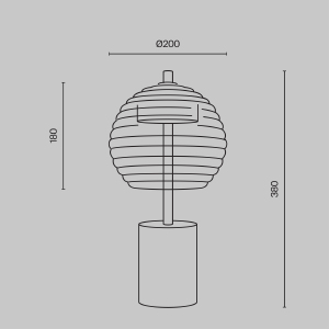 Настольная лампа Maytoni Rueca P060TL-L12BK