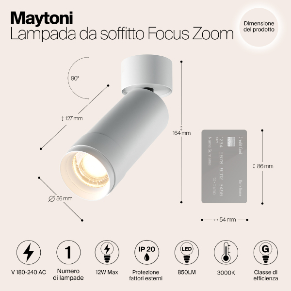 Светильник спот Maytoni Focus Zoom C055CL-L12W3K-Z-W