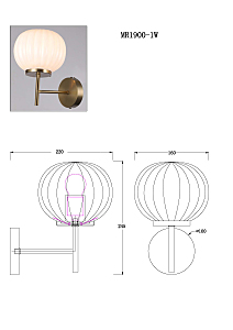 Настенное бра MyFar Eliza MR1900-1W