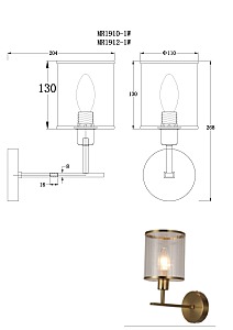 Настенное бра MyFar Alen MR1910-1W