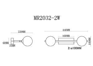 Настенное бра MyFar Valency MR2032-2W