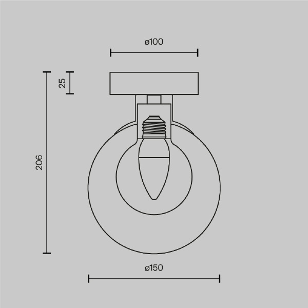 Настенное бра Maytoni Basic form MOD521WL-01G1