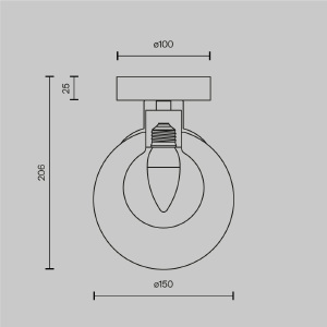 Настенное бра Maytoni Basic form MOD521WL-01G1