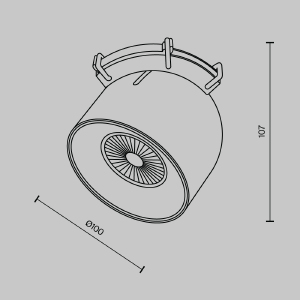 Трековый светильник Maytoni Pendant system Parity TR124B-12W4K-M-W