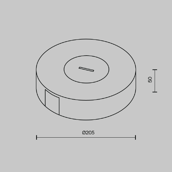 Потолочная чаша накладная с коннектором питания Maytoni Pendant system Parity TRA130SC-1B