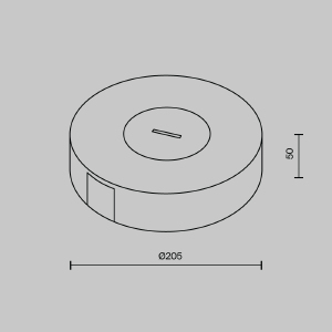 Потолочная чаша накладная с коннектором питания Maytoni Pendant system Parity TRA130SC-1B