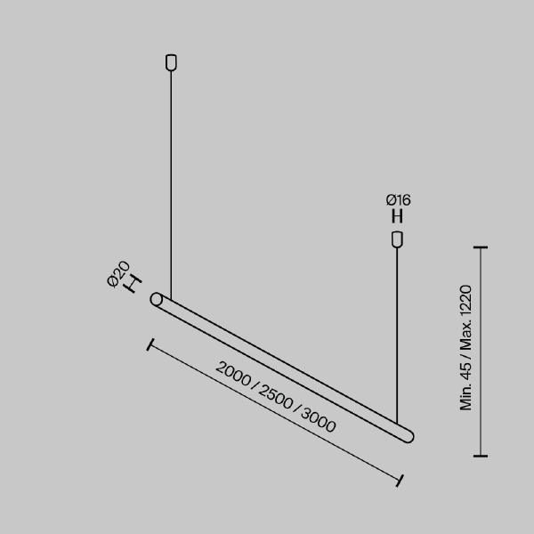 Светильник подвесной Maytoni Pendant system Parity TRA130SWK-B