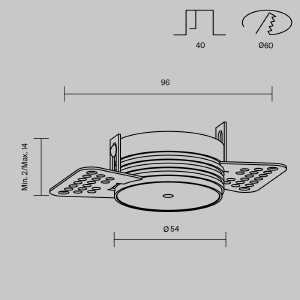 Основание для вывода провода подвесного светильника Maytoni Accessories for pendant PA001-TRS-B