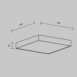 Светильник потолочный Maytoni Zon C032CL-45W3K-SQ-B