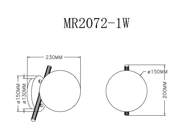 Настенный светильник MyFar Francis MR2072-1W