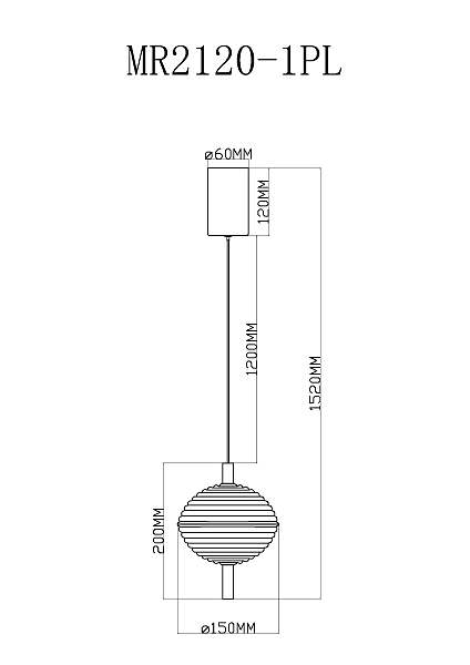 Светильник подвесной MyFar Claire MR2120-1PL