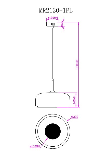 Светильник подвесной MyFar Charlie MR2130-1PL