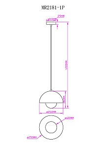 Светильник подвесной MyFar Dorothy MR2181-1P