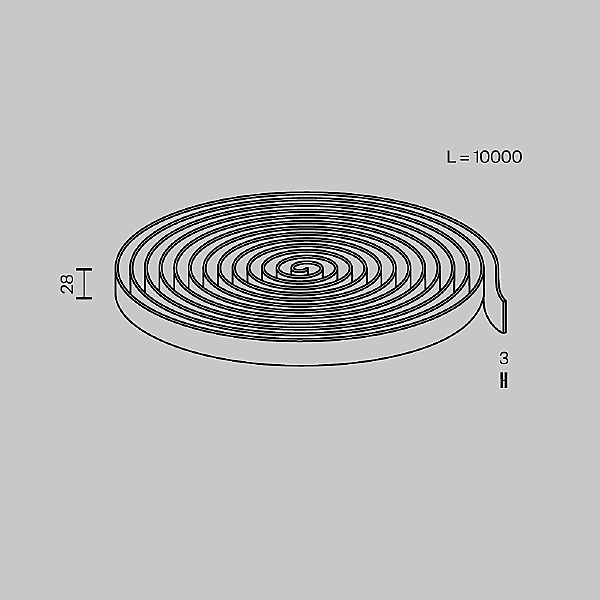 Токопроводящая текстильная лента Maytoni Conductive textile tape Parity TRX130-1.10LG