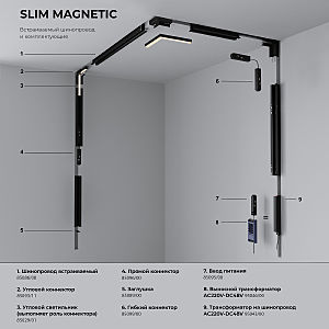 Трековый светильник Elektrostandard Slim Magnetic Slim Magnetic L02 Трековый светильник 20W 3000K (черный) 85002/01