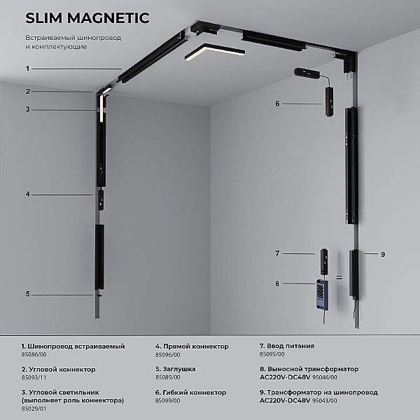 Трековый светильник Elektrostandard Slim Magnetic Slim Magnetic SL03 Трековый светильник 18W 3000K (черный) 85006/01