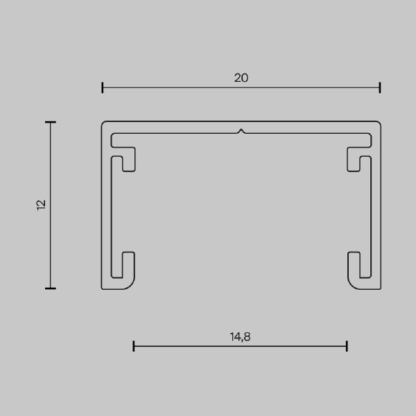 Шинопровод 1м накладной Maytoni Busbar trunkings Basity TRX172-111B