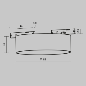 Трековый светильник Maytoni Zon TR189-1-12W2.7K-BW