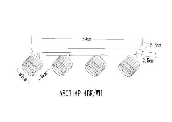 Светильник спот Arte Lamp Atria A8031PL-4BK