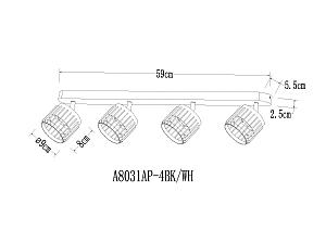 Светильник спот Arte Lamp Atria A8031PL-4BK