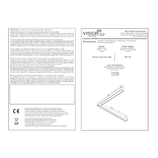 Трековый светильник iLEDEX TECHNICAL VISION48/22 SMART 4822-013-L320-16W-110DG-BK