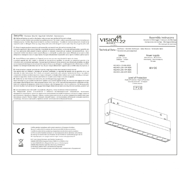 Трековый светильник iLEDEX TECHNICAL VISION48/22 4822-003-L350-18W-38DG-4000K-WH